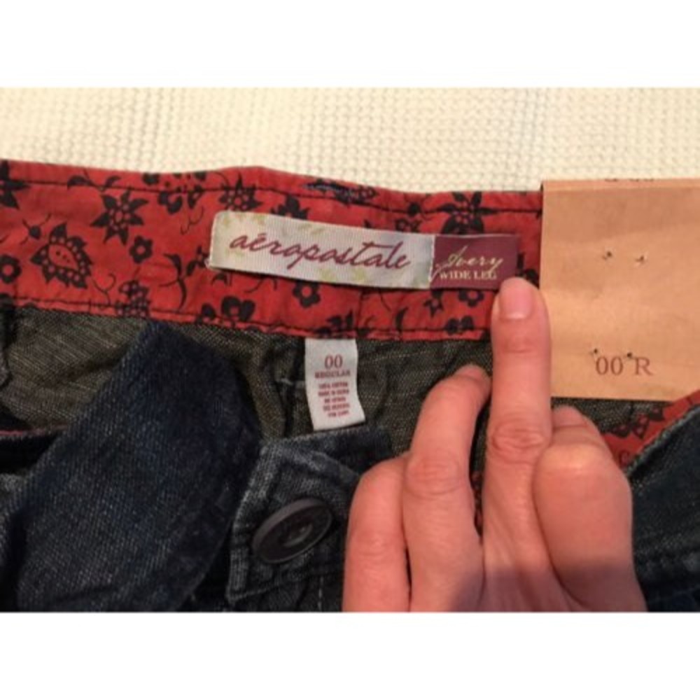 aeropostale  Avery wide leg jeans with belt size women 00 - NWT - Picture 6 of 7